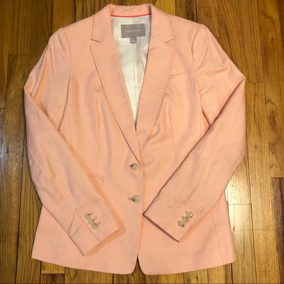 Banana Republic Jackets & Blazers - Banana Republic || Linen Blazer in Light Pink